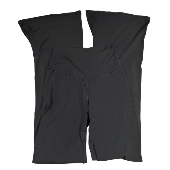 Offline by Aerie Pants - OFFLINE Aerie Real Me High Rise Waisted Crossover Flare Legging Black Medium